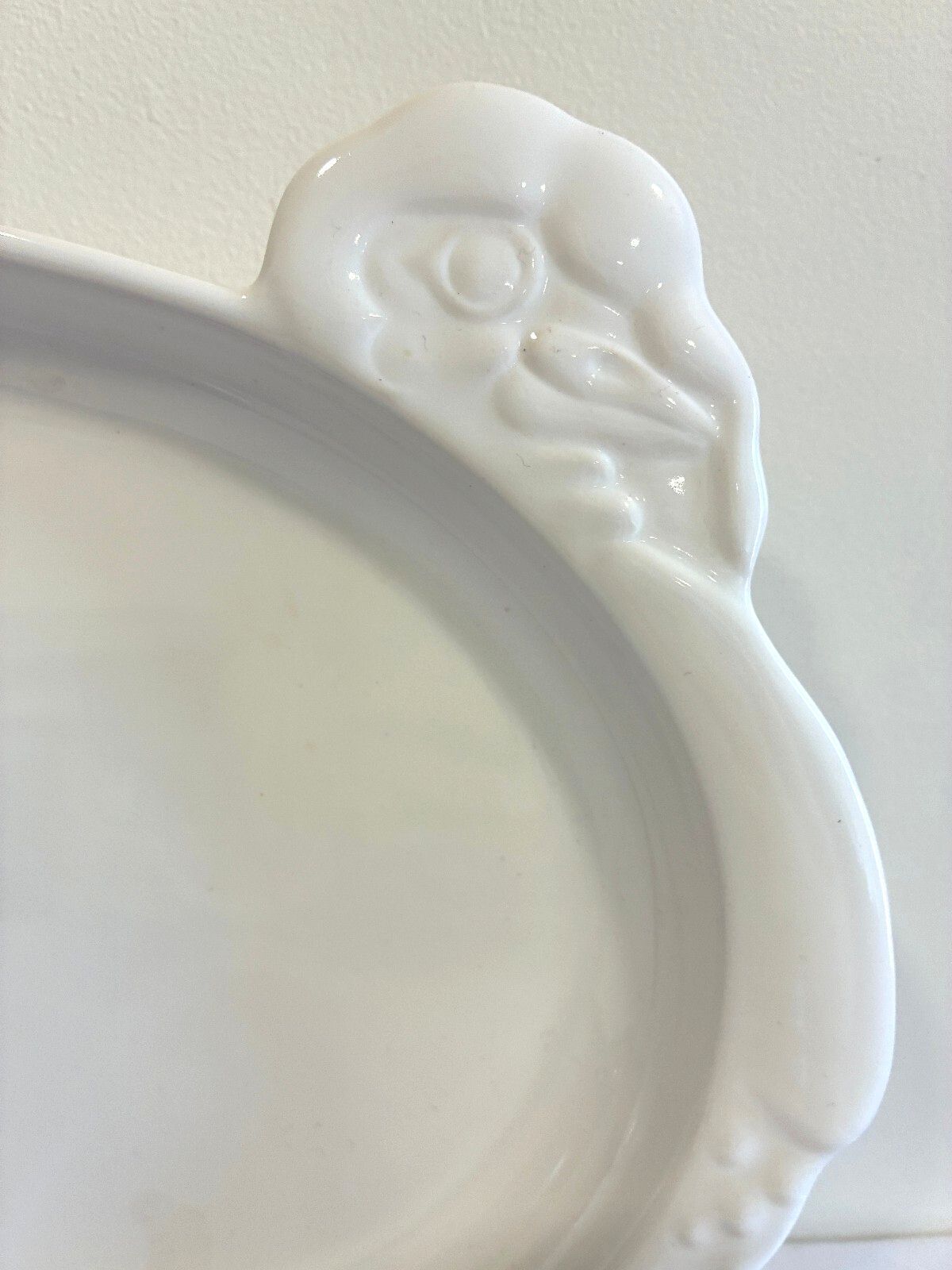 Vintage Pfaltzgraff White Turkey Platter | Figural Turkey Shaped Serving Dish |