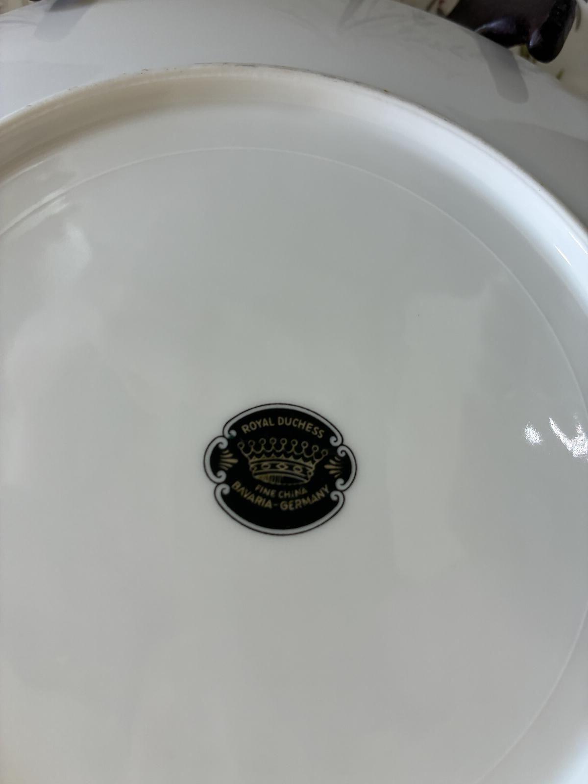 Vintage Royal Duchess Mountain Bell Dinner Plate Pink Floral Fine China Bavaria