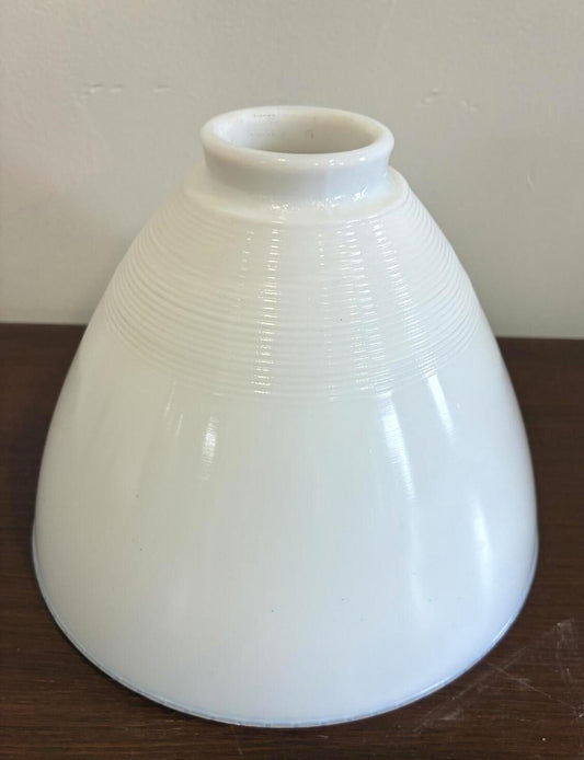Vintage Milk Glass Lamp Shade White Ribbed Cone Light Shade Replacement Globe