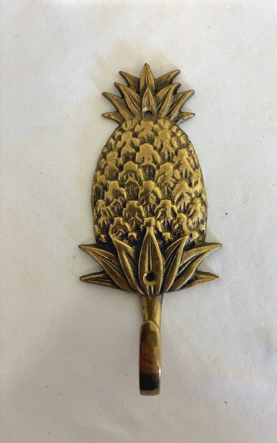Vintage Solid Brass Pineapple Wall Hook