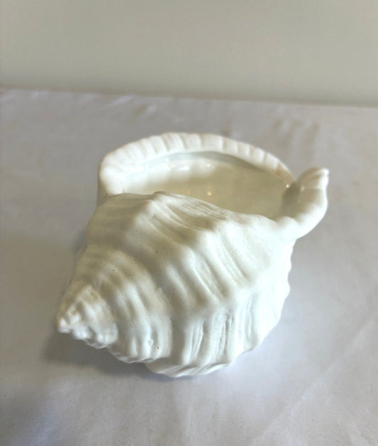 Vintage Fine Bone China Conch Shell Dish, Handmade Coastal Decor