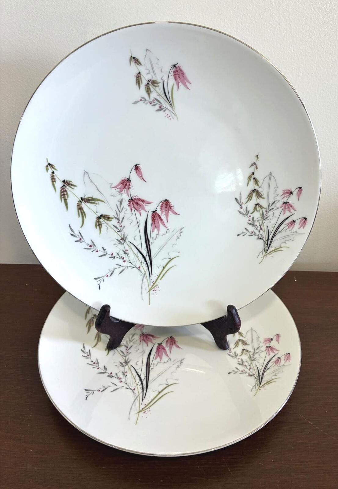Vintage Royal Duchess Mountain Bell Dinner Plate Pink Floral Fine China Bavaria